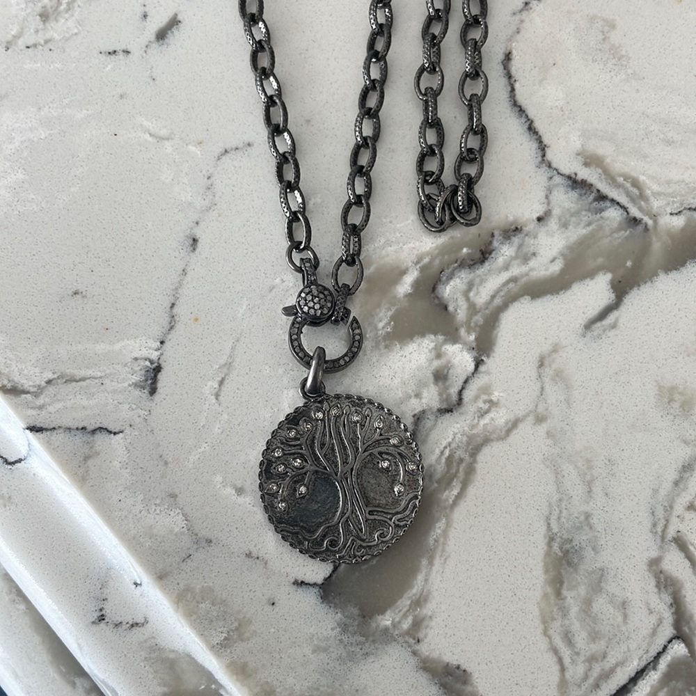 Silver Chain With Tree Of Life Pendant - image 1